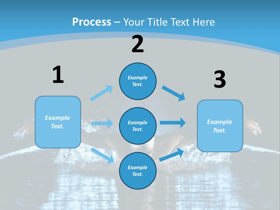 A Man Swimming In The Water Powerpoint Presentation PowerPoint Template