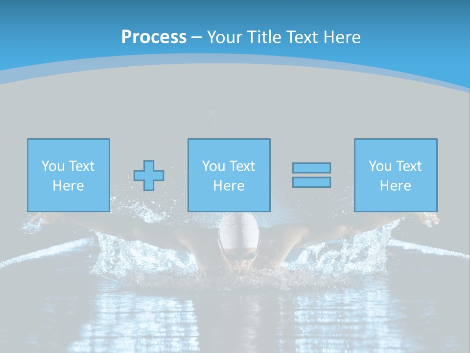 A Man Swimming In The Water Powerpoint Presentation PowerPoint Template