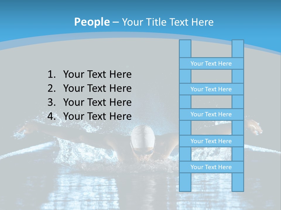A Man Swimming In The Water Powerpoint Presentation PowerPoint Template