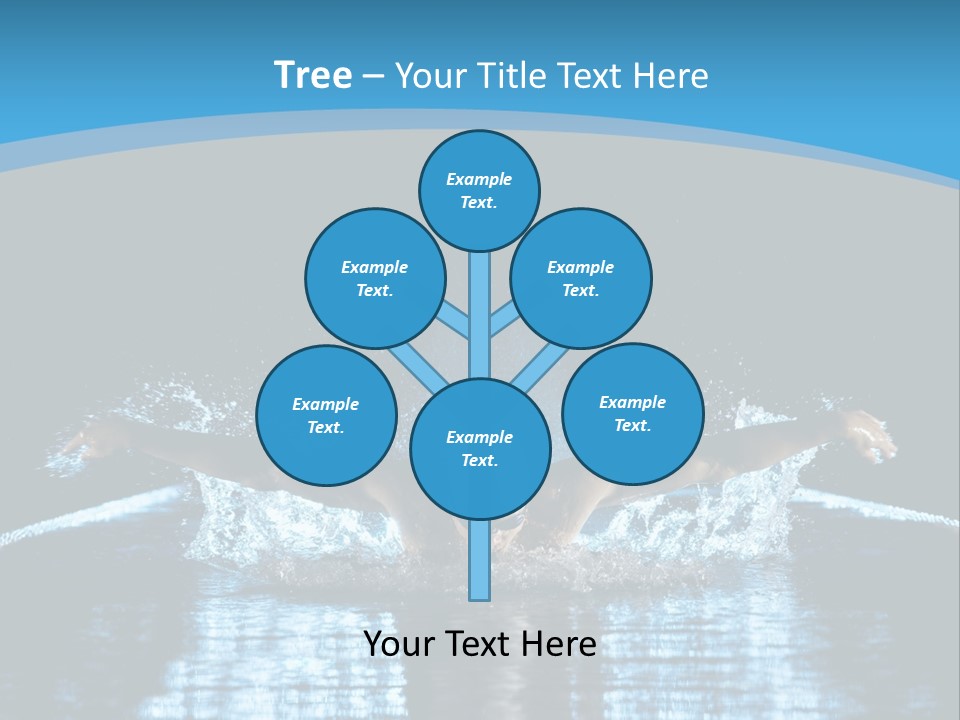 A Man Swimming In The Water Powerpoint Presentation PowerPoint Template