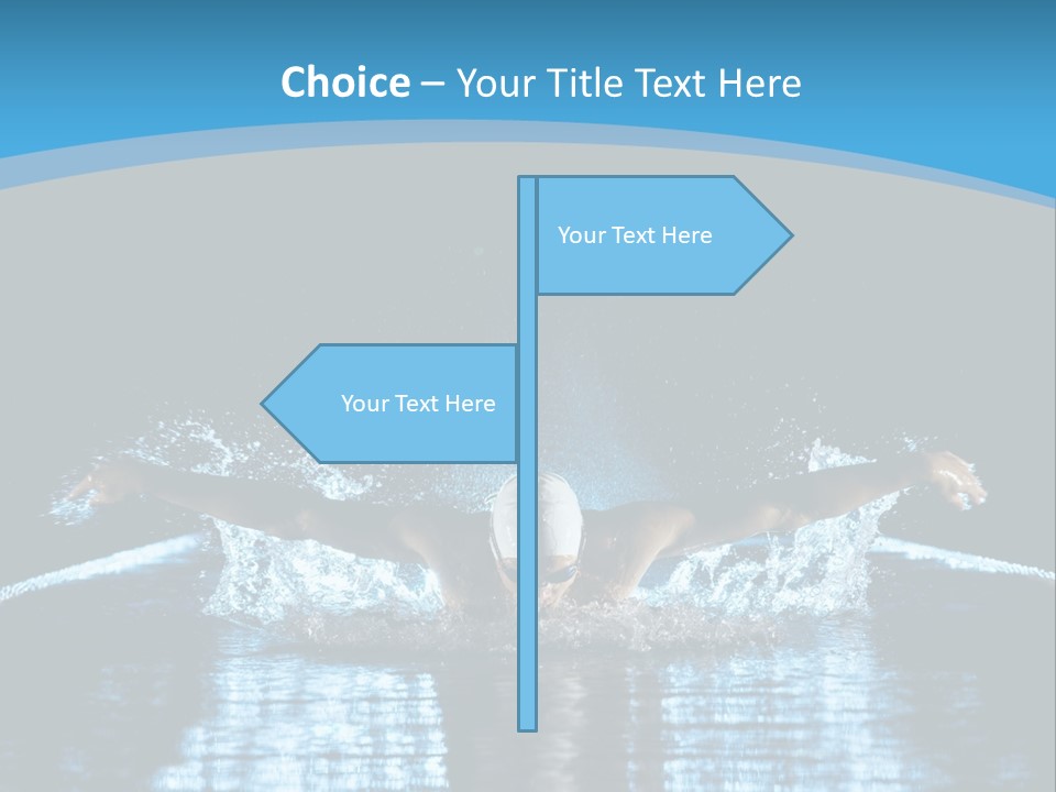 A Man Swimming In The Water Powerpoint Presentation PowerPoint Template