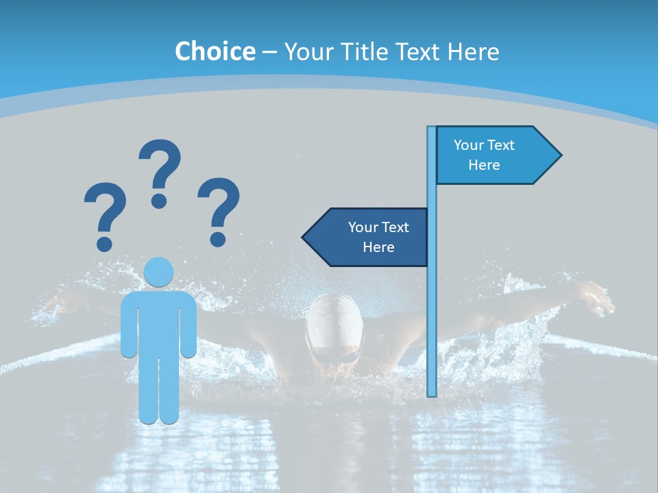 A Man Swimming In The Water Powerpoint Presentation PowerPoint Template