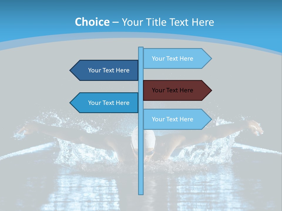 A Man Swimming In The Water Powerpoint Presentation PowerPoint Template