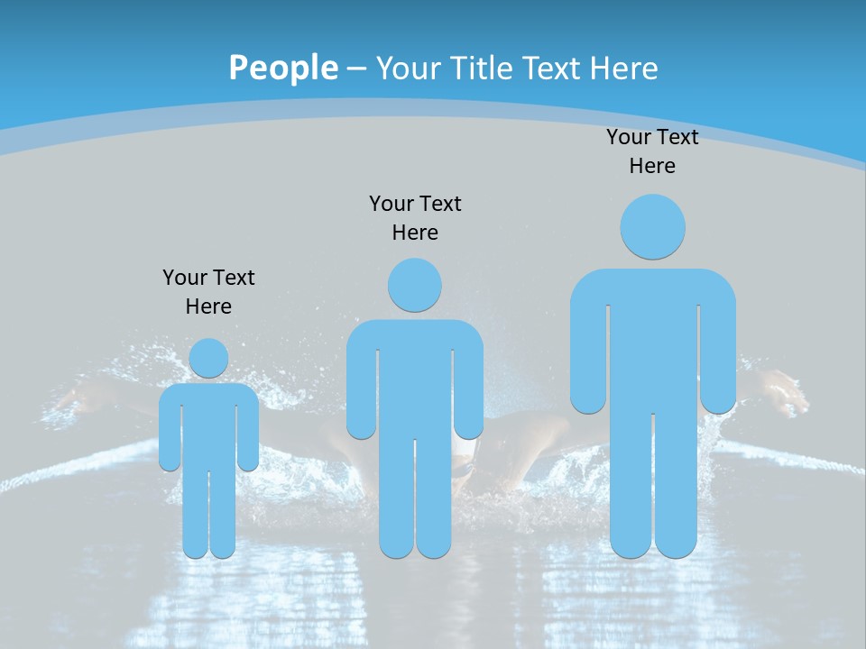 A Man Swimming In The Water Powerpoint Presentation PowerPoint Template