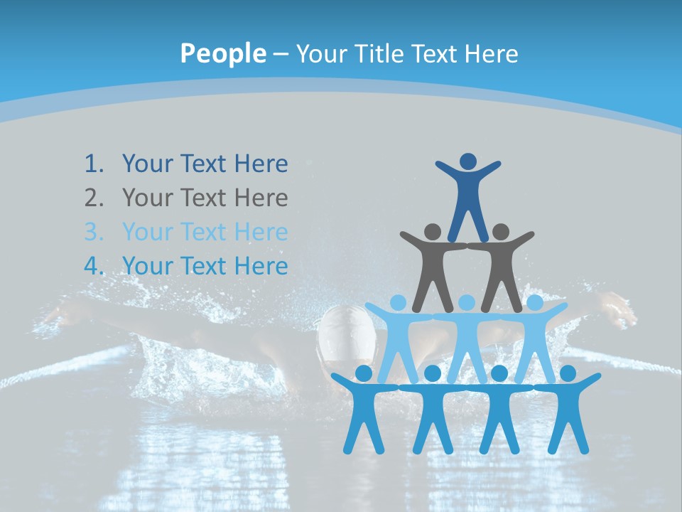 A Man Swimming In The Water Powerpoint Presentation PowerPoint Template
