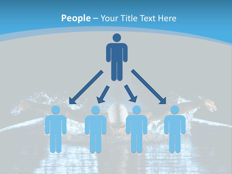A Man Swimming In The Water Powerpoint Presentation PowerPoint Template