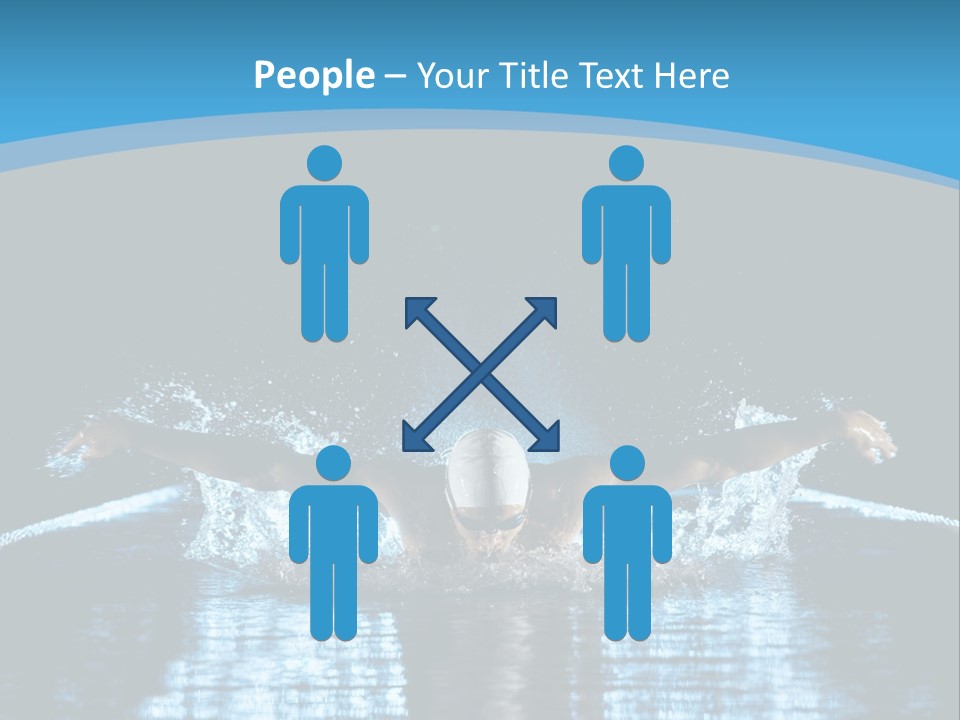 A Man Swimming In The Water Powerpoint Presentation PowerPoint Template