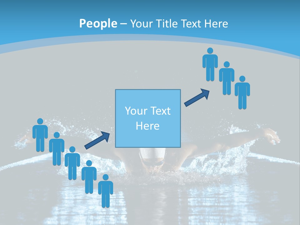 A Man Swimming In The Water Powerpoint Presentation PowerPoint Template