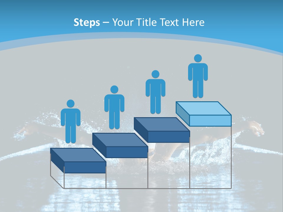 A Man Swimming In The Water Powerpoint Presentation PowerPoint Template