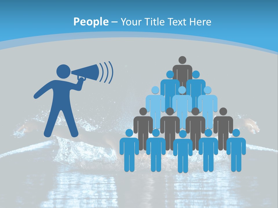 A Man Swimming In The Water Powerpoint Presentation PowerPoint Template