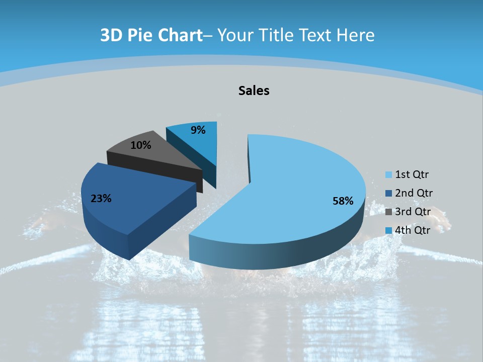 A Man Swimming In The Water Powerpoint Presentation PowerPoint Template
