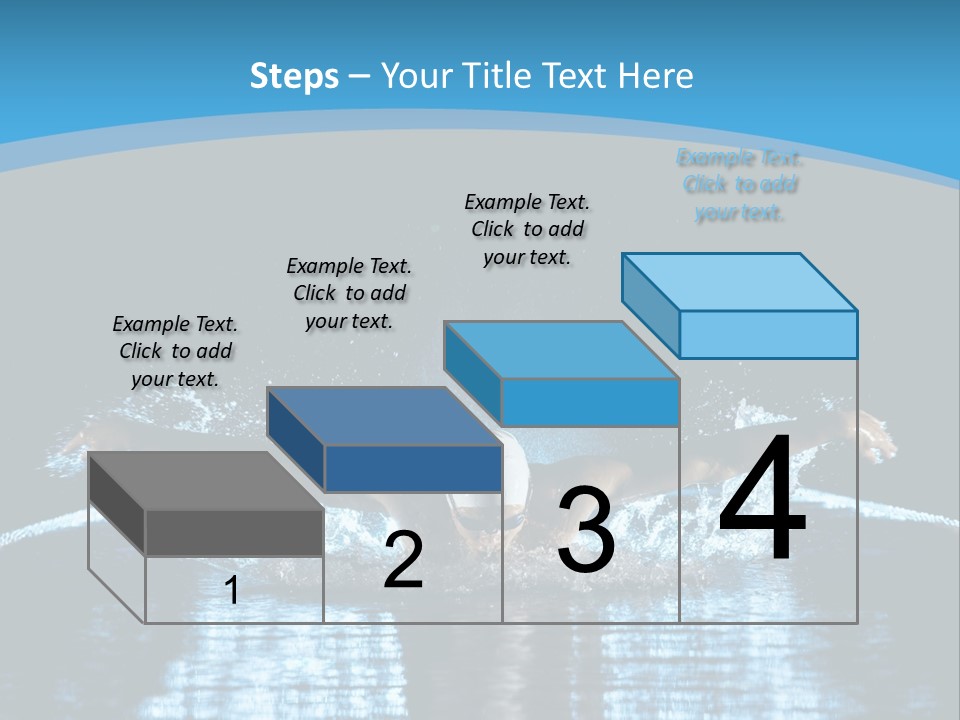 A Man Swimming In The Water Powerpoint Presentation PowerPoint Template