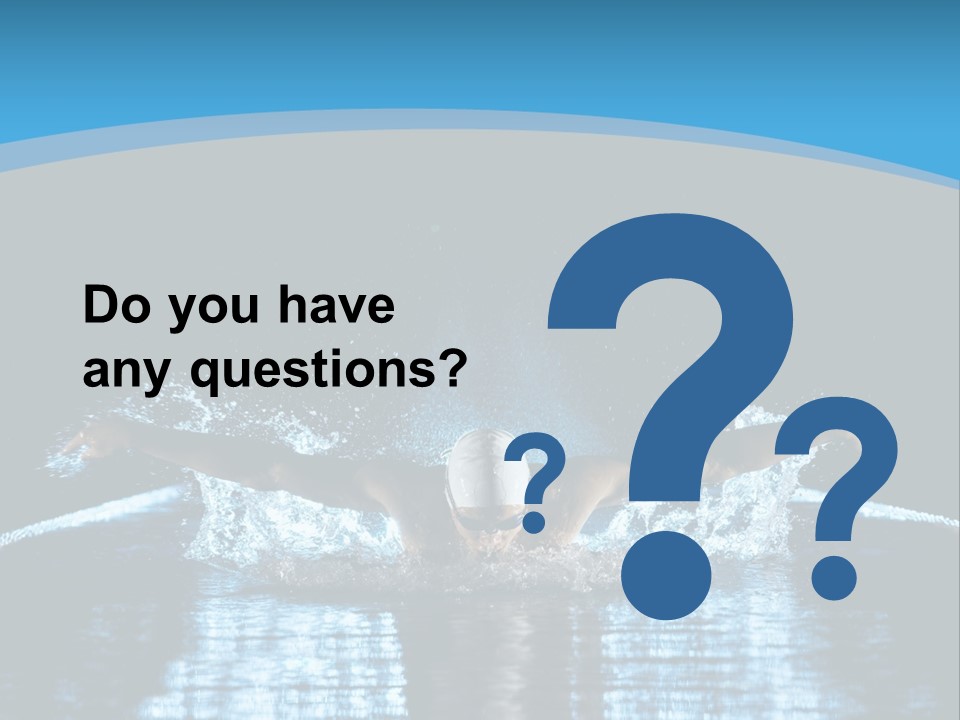 A Man Swimming In The Water Powerpoint Presentation PowerPoint Template