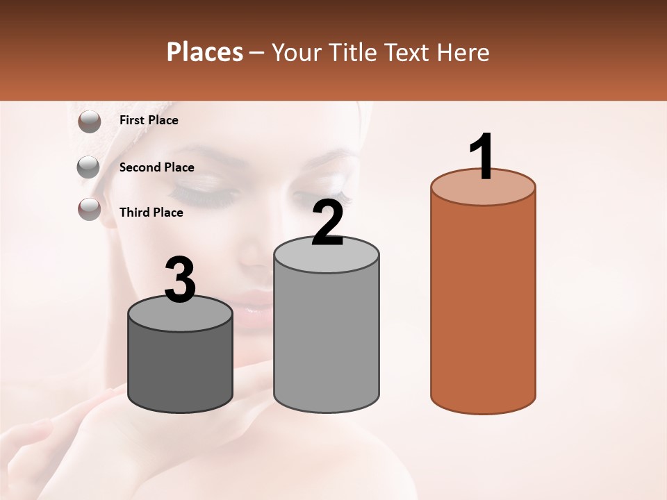 A Woman With A Towel On Her Head PowerPoint Template