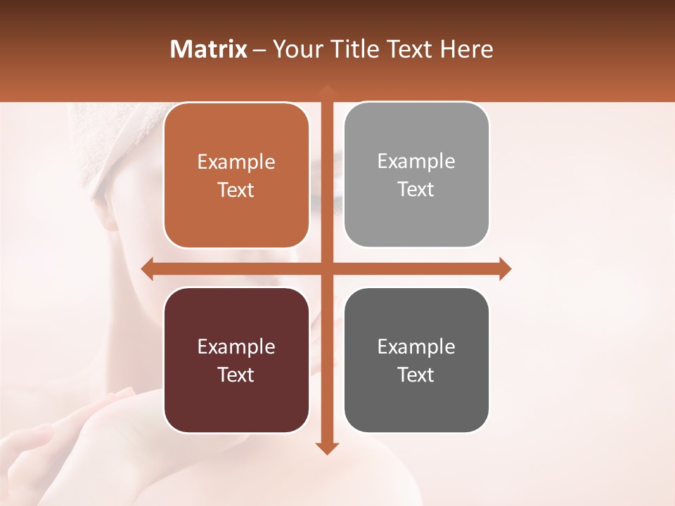 A Woman With A Towel On Her Head PowerPoint Template