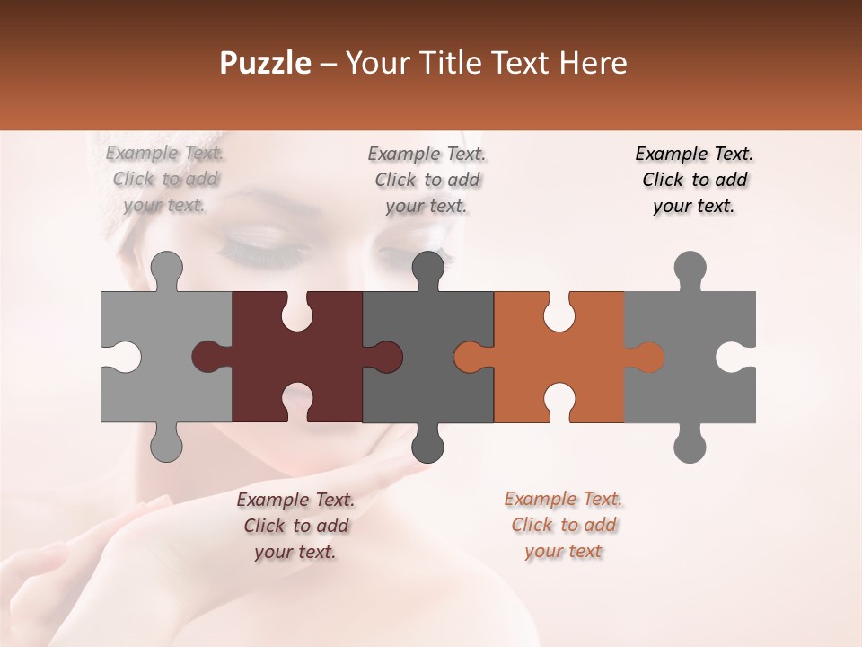 A Woman With A Towel On Her Head PowerPoint Template