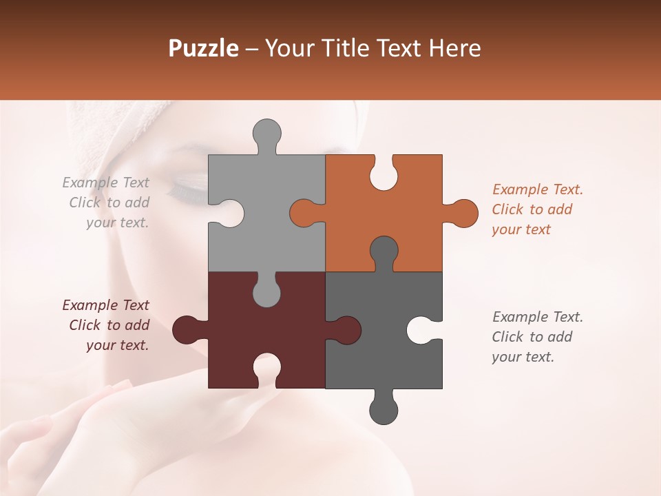 A Woman With A Towel On Her Head PowerPoint Template