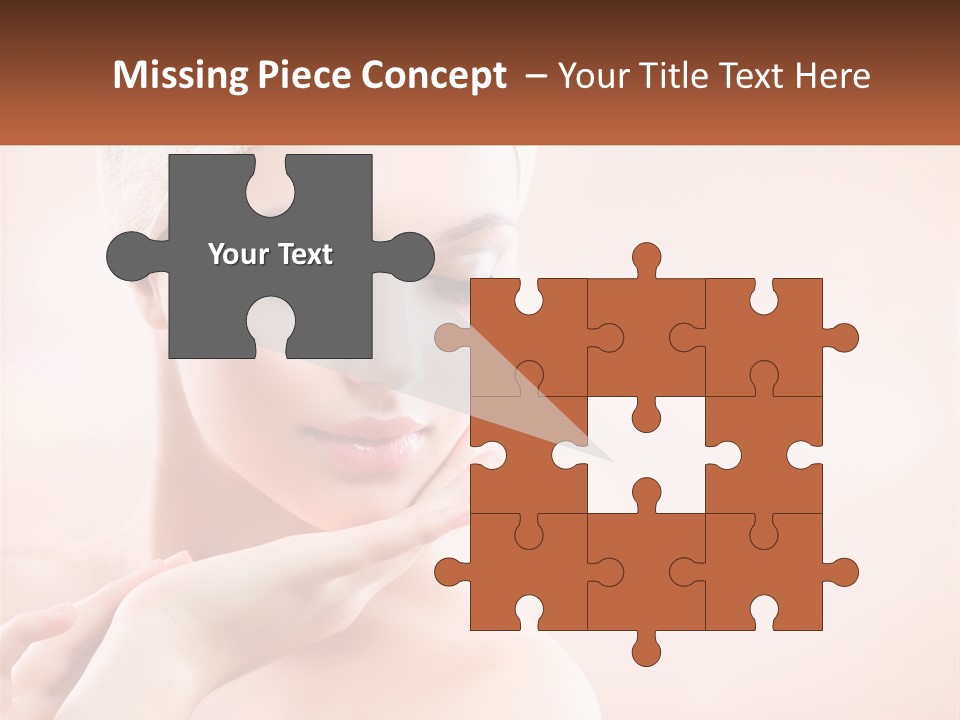 A Woman With A Towel On Her Head PowerPoint Template