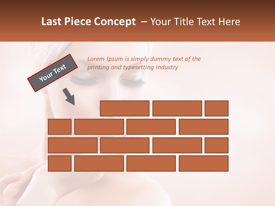 A Woman With A Towel On Her Head PowerPoint Template