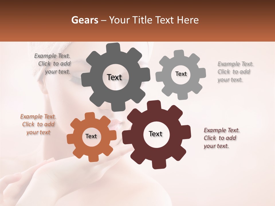 A Woman With A Towel On Her Head PowerPoint Template