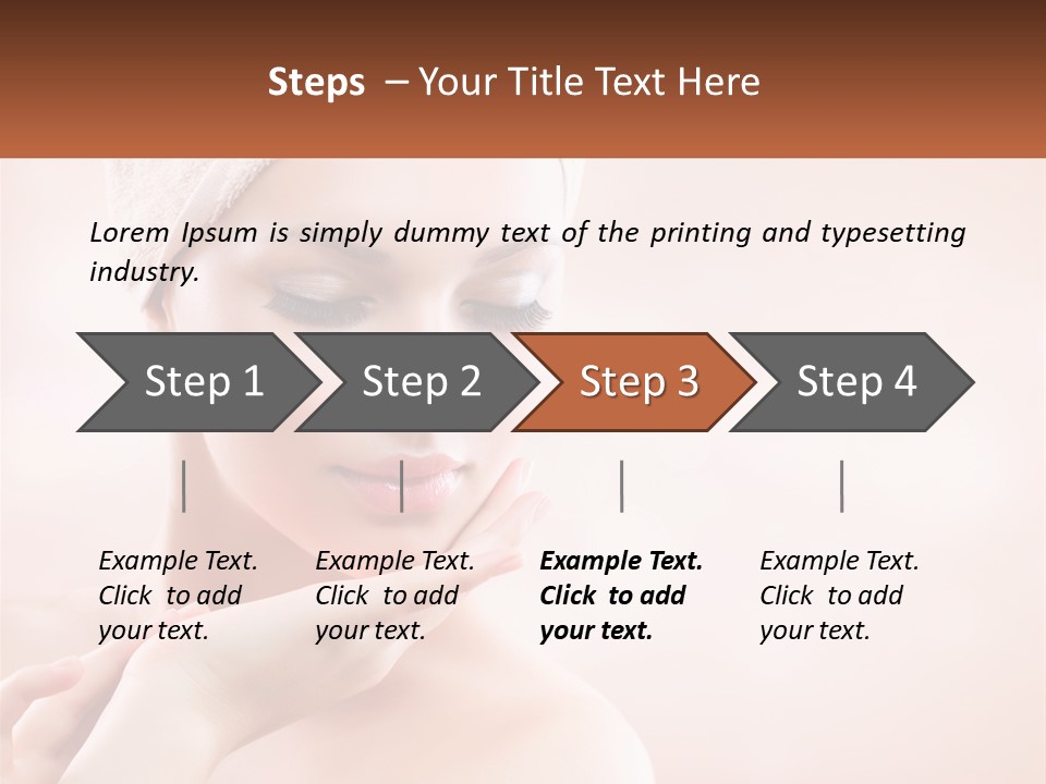 A Woman With A Towel On Her Head PowerPoint Template