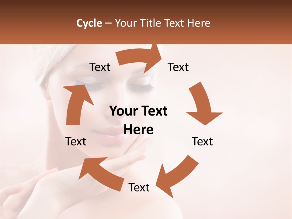 A Woman With A Towel On Her Head PowerPoint Template