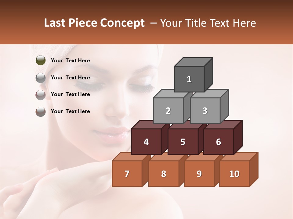 A Woman With A Towel On Her Head PowerPoint Template