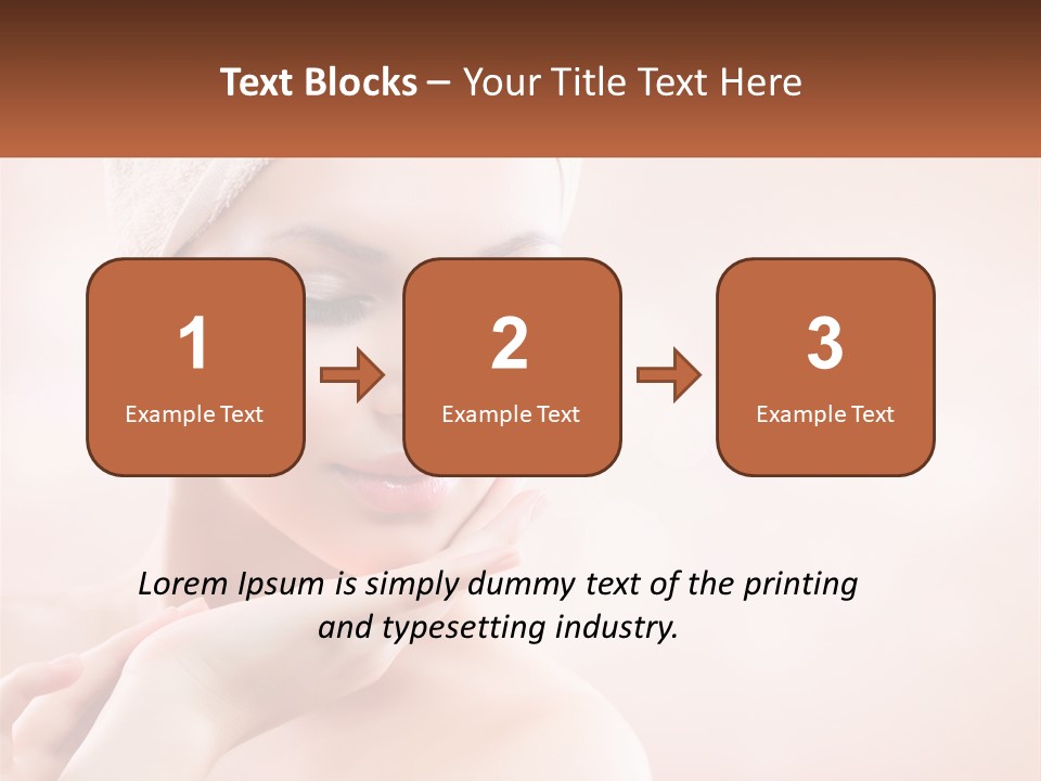 A Woman With A Towel On Her Head PowerPoint Template