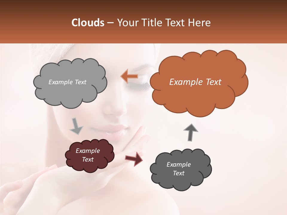 A Woman With A Towel On Her Head PowerPoint Template