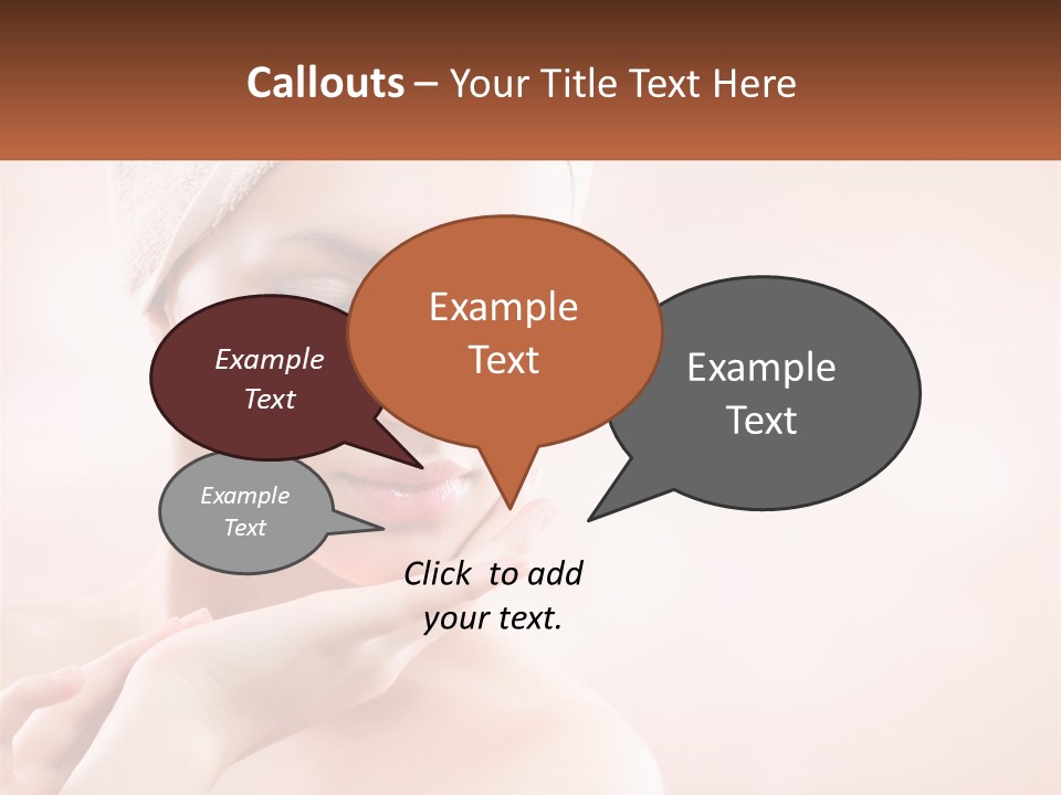 A Woman With A Towel On Her Head PowerPoint Template