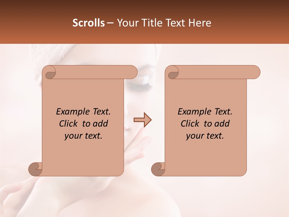 A Woman With A Towel On Her Head PowerPoint Template