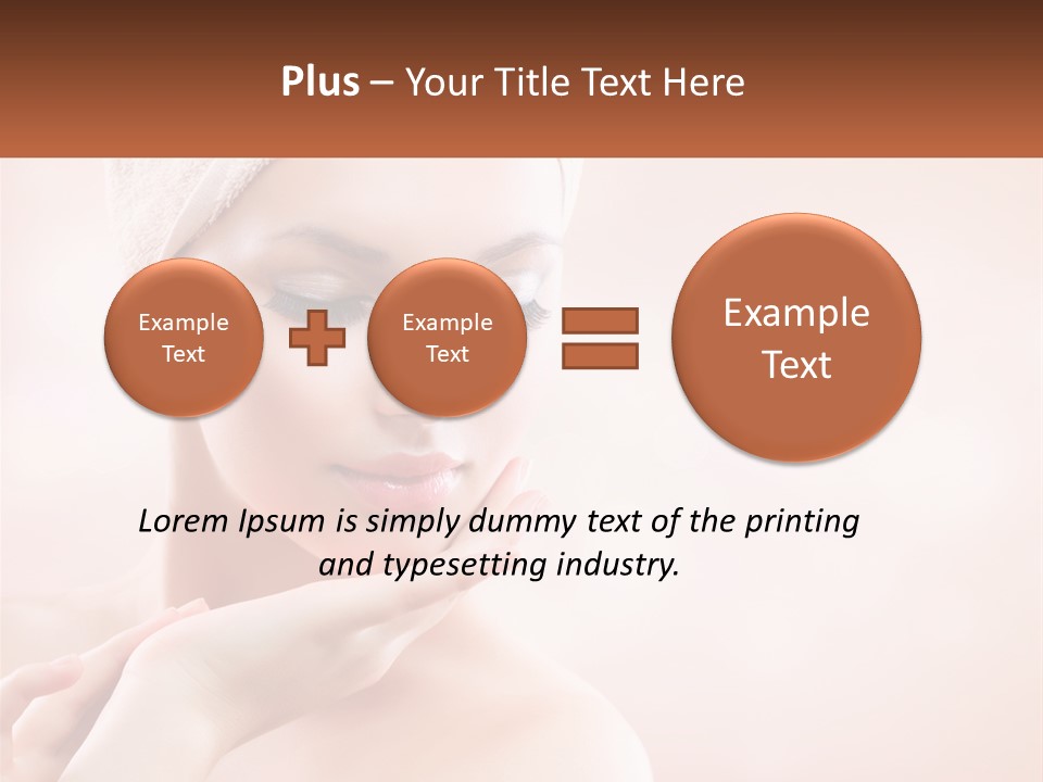 A Woman With A Towel On Her Head PowerPoint Template