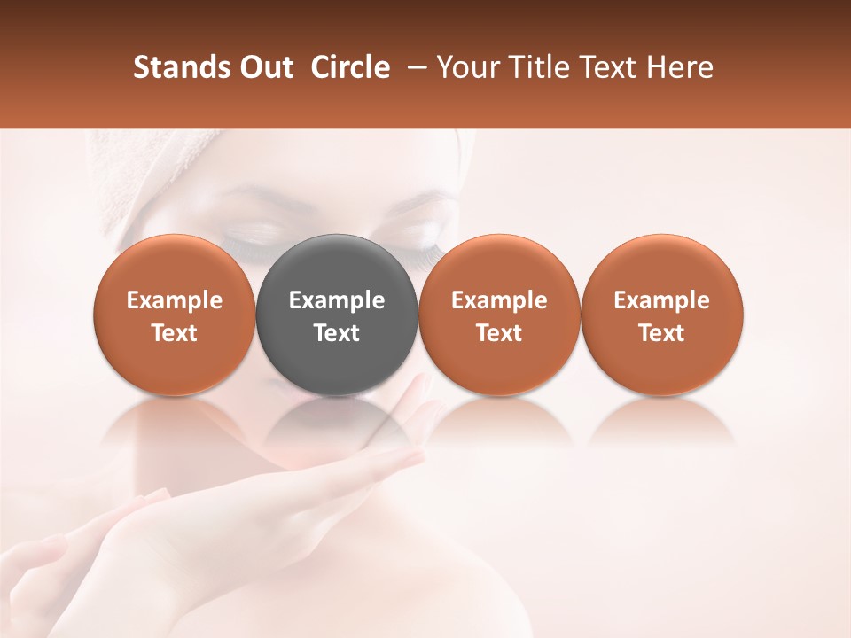 A Woman With A Towel On Her Head PowerPoint Template
