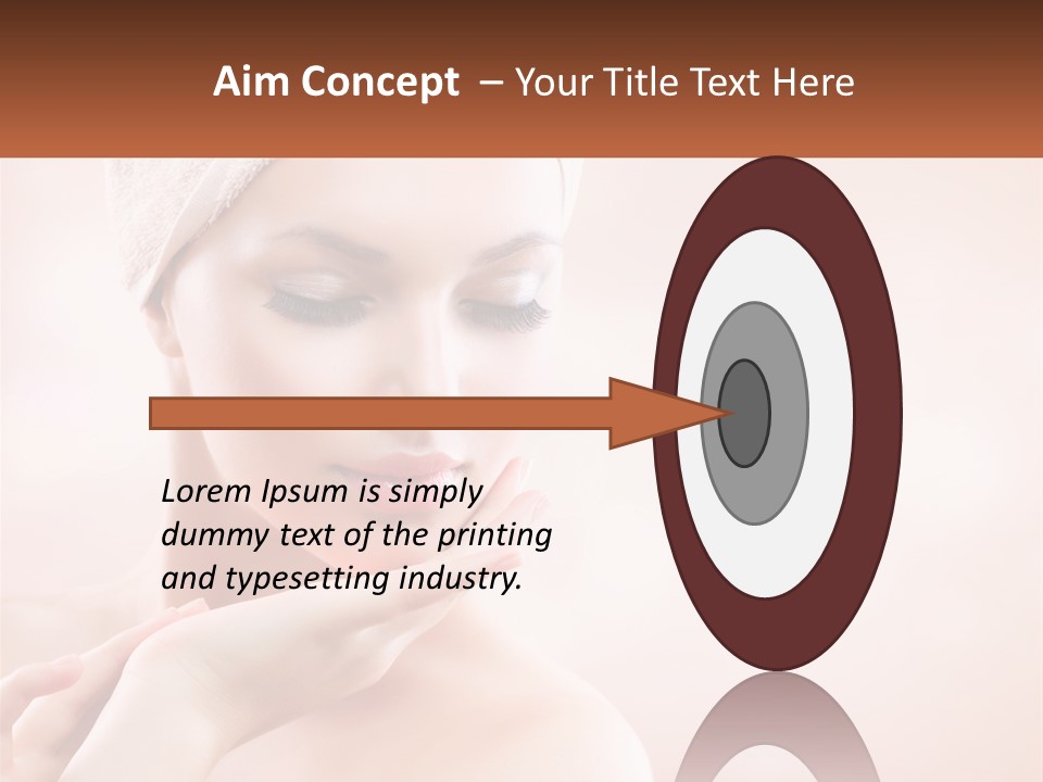 A Woman With A Towel On Her Head PowerPoint Template