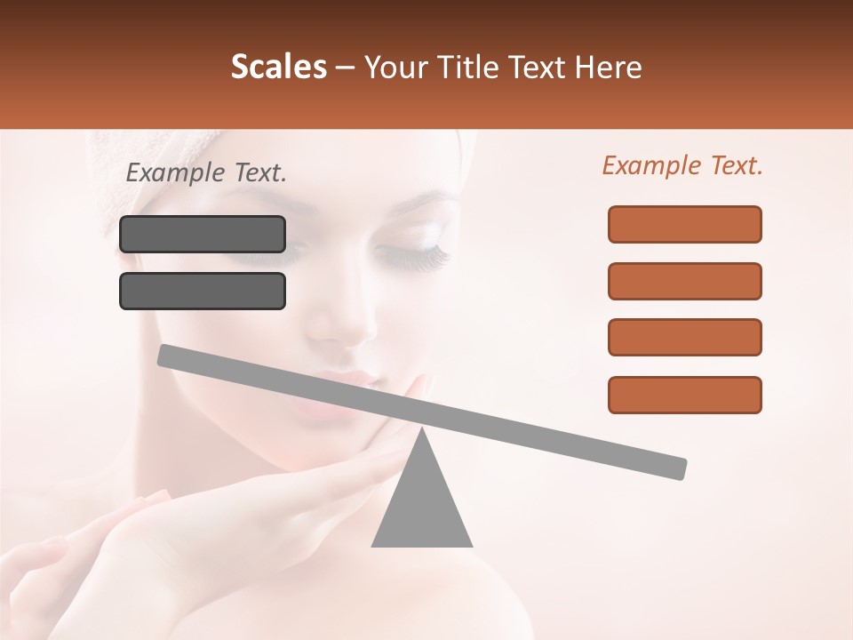 A Woman With A Towel On Her Head PowerPoint Template
