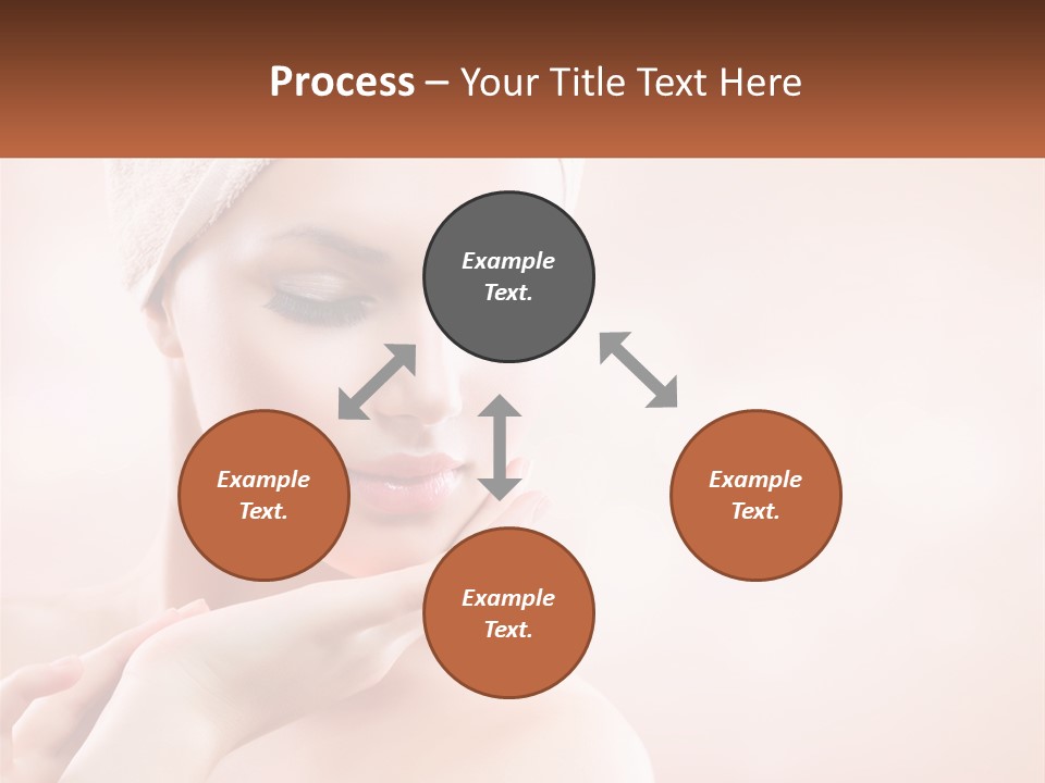 A Woman With A Towel On Her Head PowerPoint Template