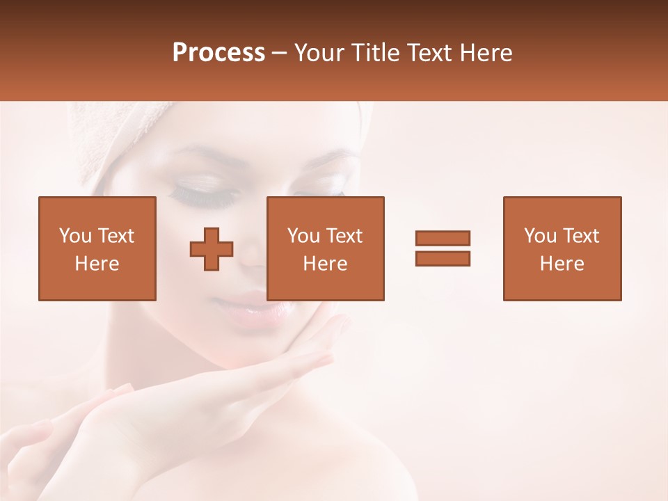 A Woman With A Towel On Her Head PowerPoint Template