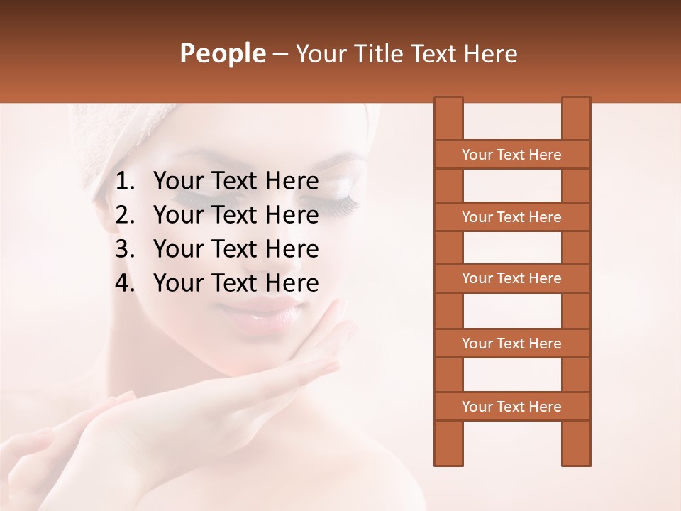 A Woman With A Towel On Her Head PowerPoint Template
