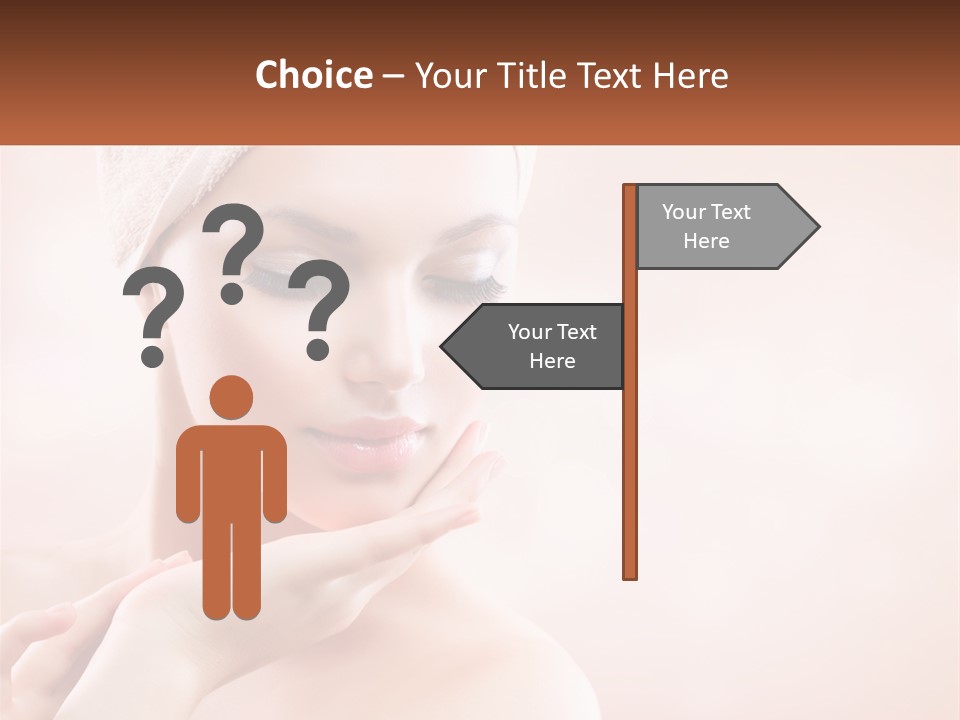 A Woman With A Towel On Her Head PowerPoint Template