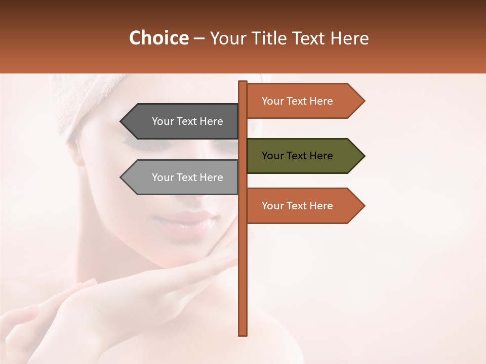 A Woman With A Towel On Her Head PowerPoint Template