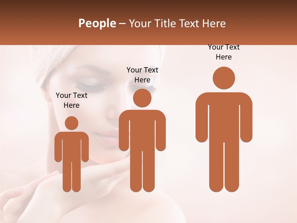 A Woman With A Towel On Her Head PowerPoint Template