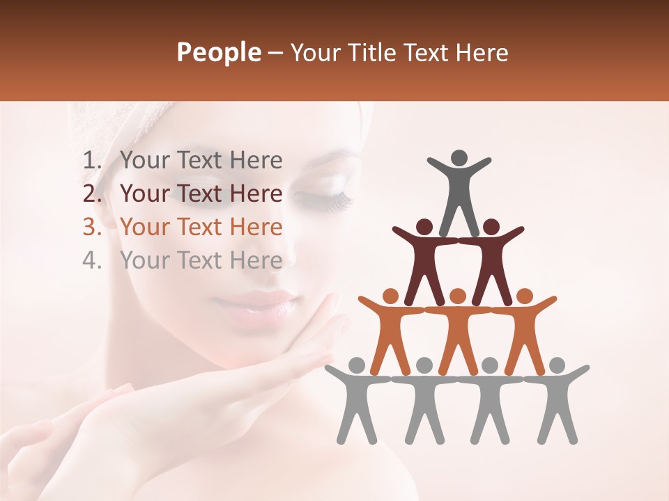 A Woman With A Towel On Her Head PowerPoint Template