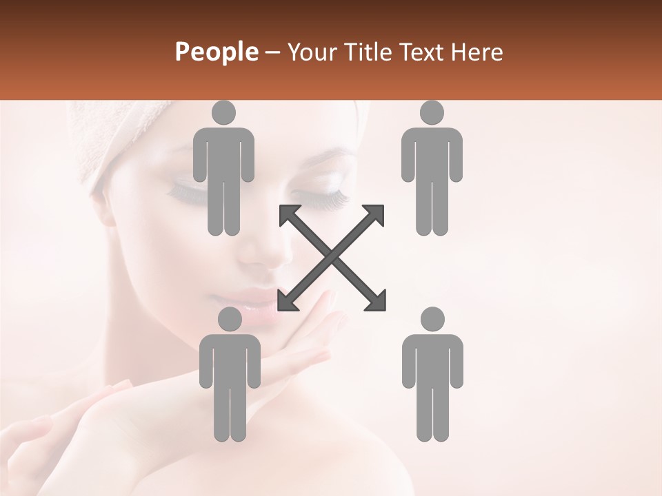 A Woman With A Towel On Her Head PowerPoint Template