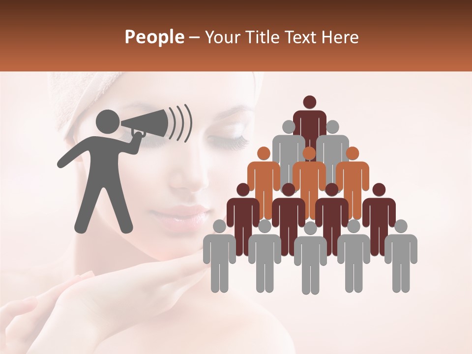 A Woman With A Towel On Her Head PowerPoint Template