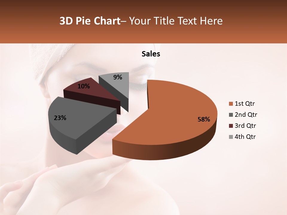 A Woman With A Towel On Her Head PowerPoint Template