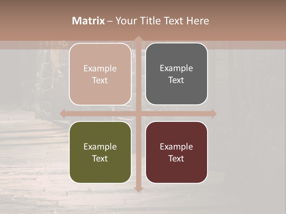 A Narrow Alley Way With Stone Walls And A Door PowerPoint Template