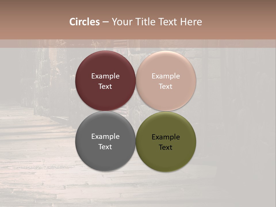 A Narrow Alley Way With Stone Walls And A Door PowerPoint Template