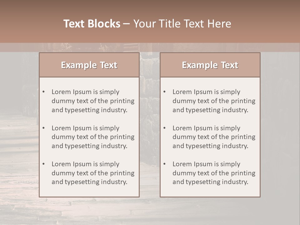 A Narrow Alley Way With Stone Walls And A Door PowerPoint Template