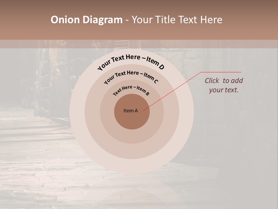 A Narrow Alley Way With Stone Walls And A Door PowerPoint Template