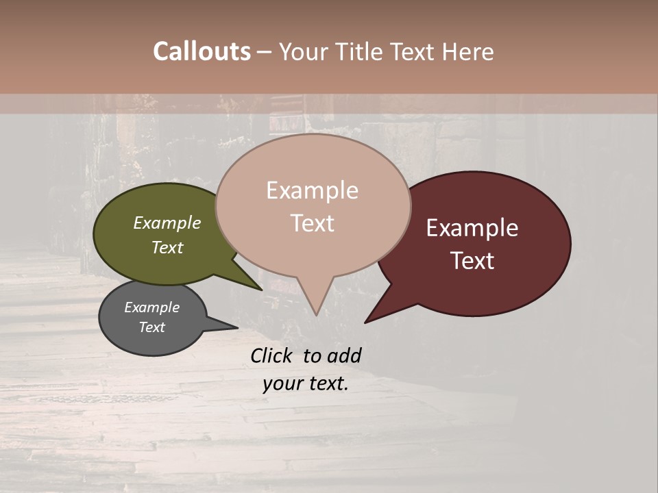 A Narrow Alley Way With Stone Walls And A Door PowerPoint Template